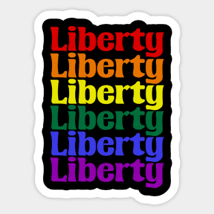 Rainbow Liberty Sticker